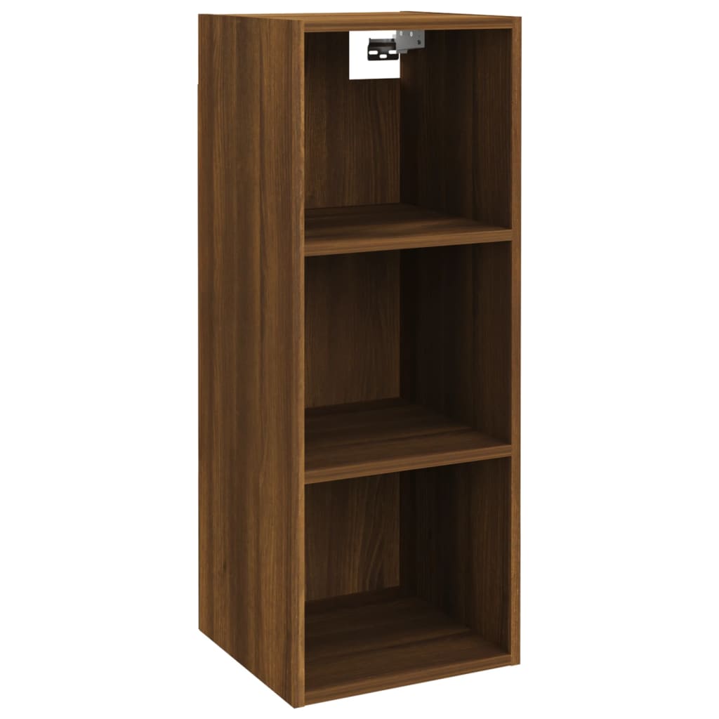 Wandschrank Braun Eichen-Optik 34,5x32,5x90 cm Holzwerkstoff