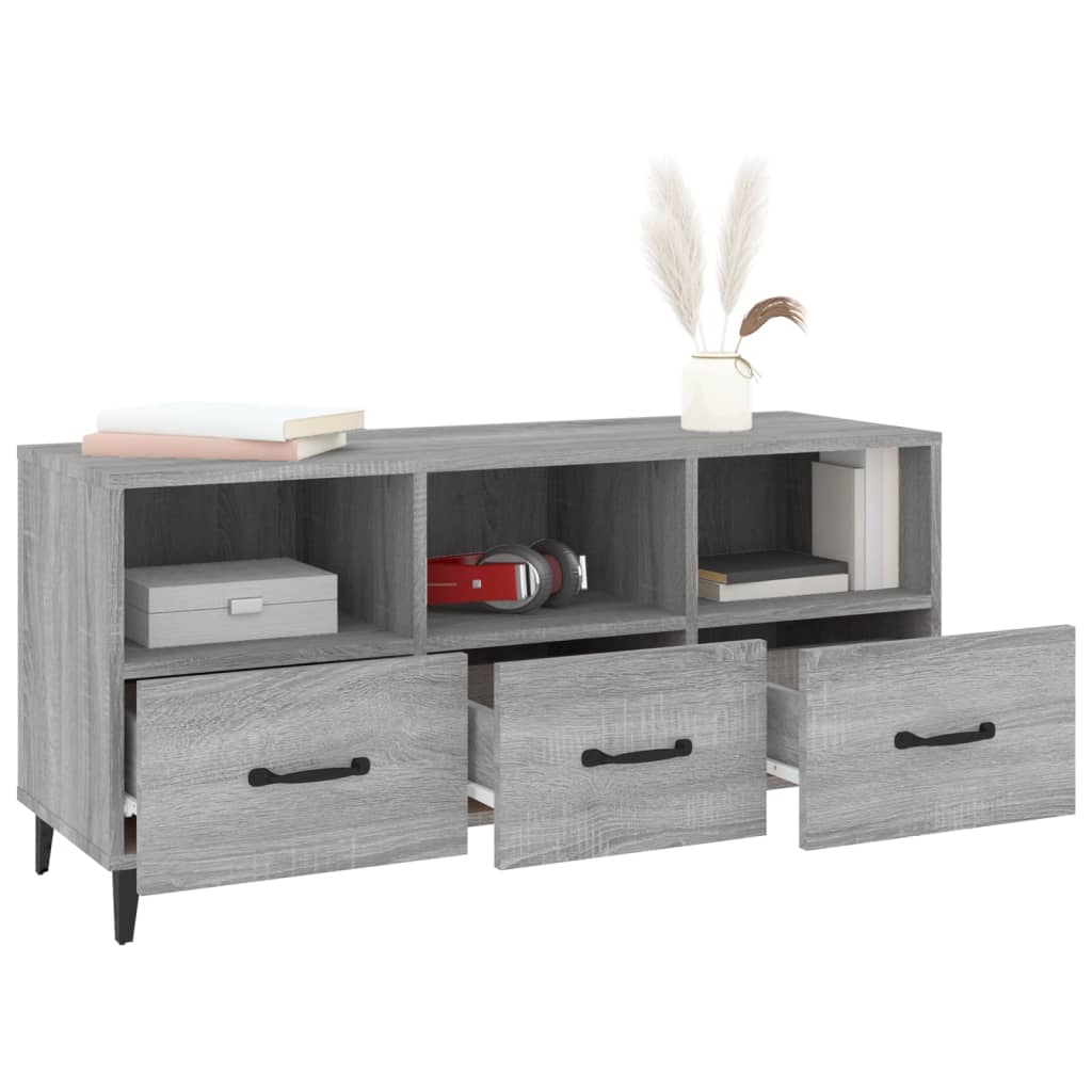 TV-Schrank Grau Sonoma 102x35x50 cm Holzwerkstoff