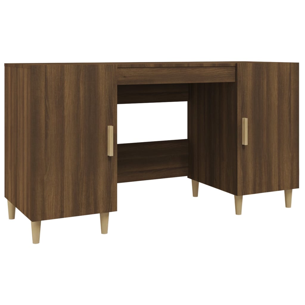 Schreibtisch Braun Eichen-Optik 140x50x75 cm Holzwerkstoff