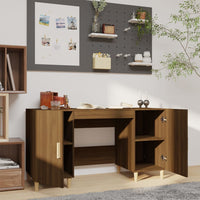Thumbnail for Schreibtisch Braun Eichen-Optik 140x50x75 cm Holzwerkstoff