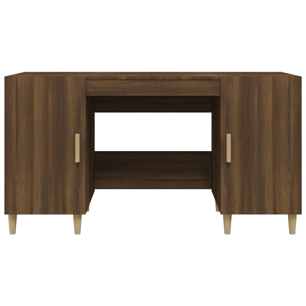 Schreibtisch Braun Eichen-Optik 140x50x75 cm Holzwerkstoff