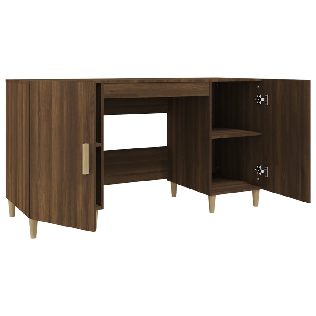 Schreibtisch Braun Eichen-Optik 140x50x75 cm Holzwerkstoff