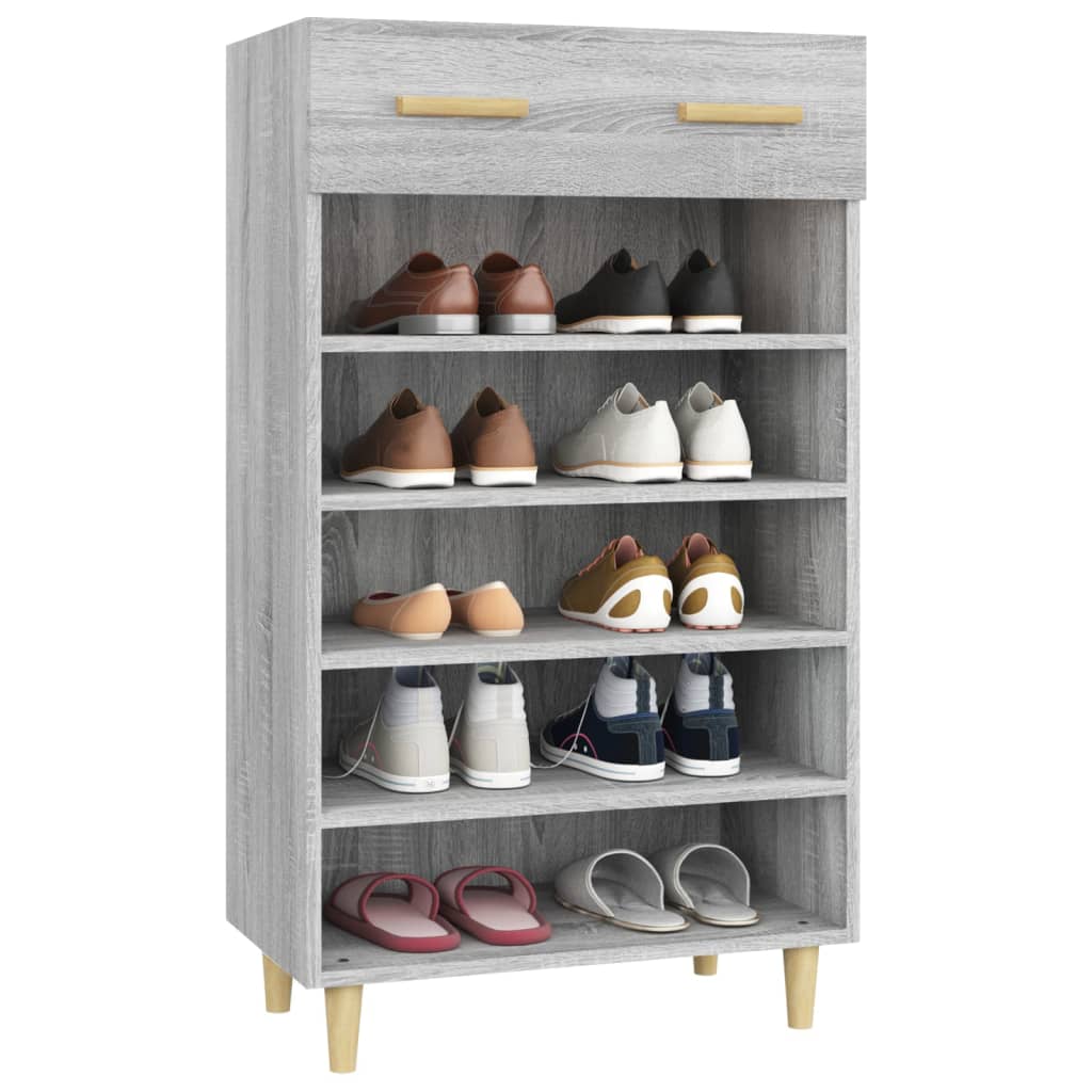Schuhschrank Grau Sonoma 60x35x105 cm Holzwerkstoff