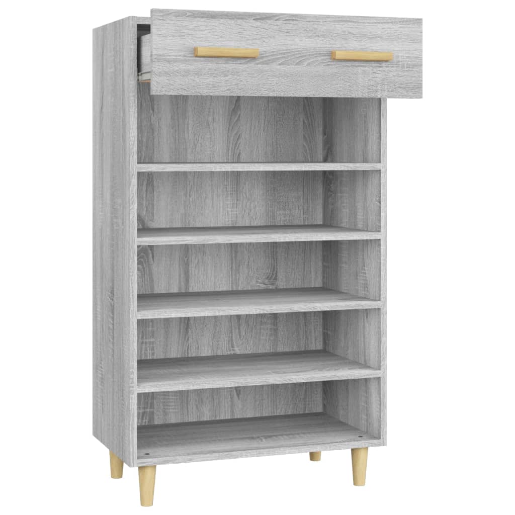 Schuhschrank Grau Sonoma 60x35x105 cm Holzwerkstoff