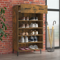 Thumbnail for Schuhschrank Räuchereiche 60x35x105 cm Holzwerkstoff