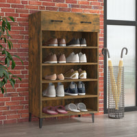 Thumbnail for Schuhschrank Räuchereiche 60x35x105 cm Holzwerkstoff