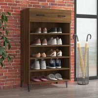 Thumbnail for Schuhschrank Braun Eichen-Optik 60x35x105 cm Holzwerkstoff