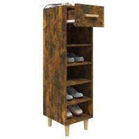 Thumbnail for Schuhschrank Räuchereiche 30x35x105 cm Holzwerkstoff