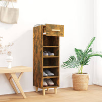 Thumbnail for Schuhschrank Räuchereiche 30x35x105 cm Holzwerkstoff