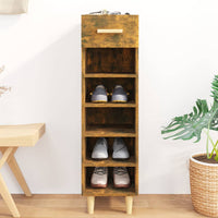 Thumbnail for Schuhschrank Räuchereiche 30x35x105 cm Holzwerkstoff