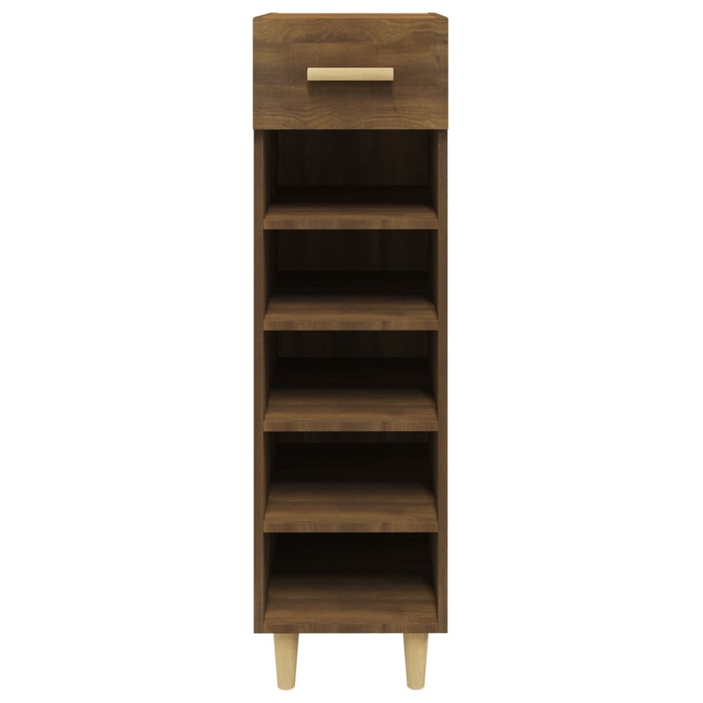 Schuhschrank Braun Eichen-Optik 30x35x105 cm Holzwerkstoff