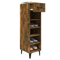 Thumbnail for Schuhschrank Räuchereiche 30x35x105 cm Holzwerkstoff