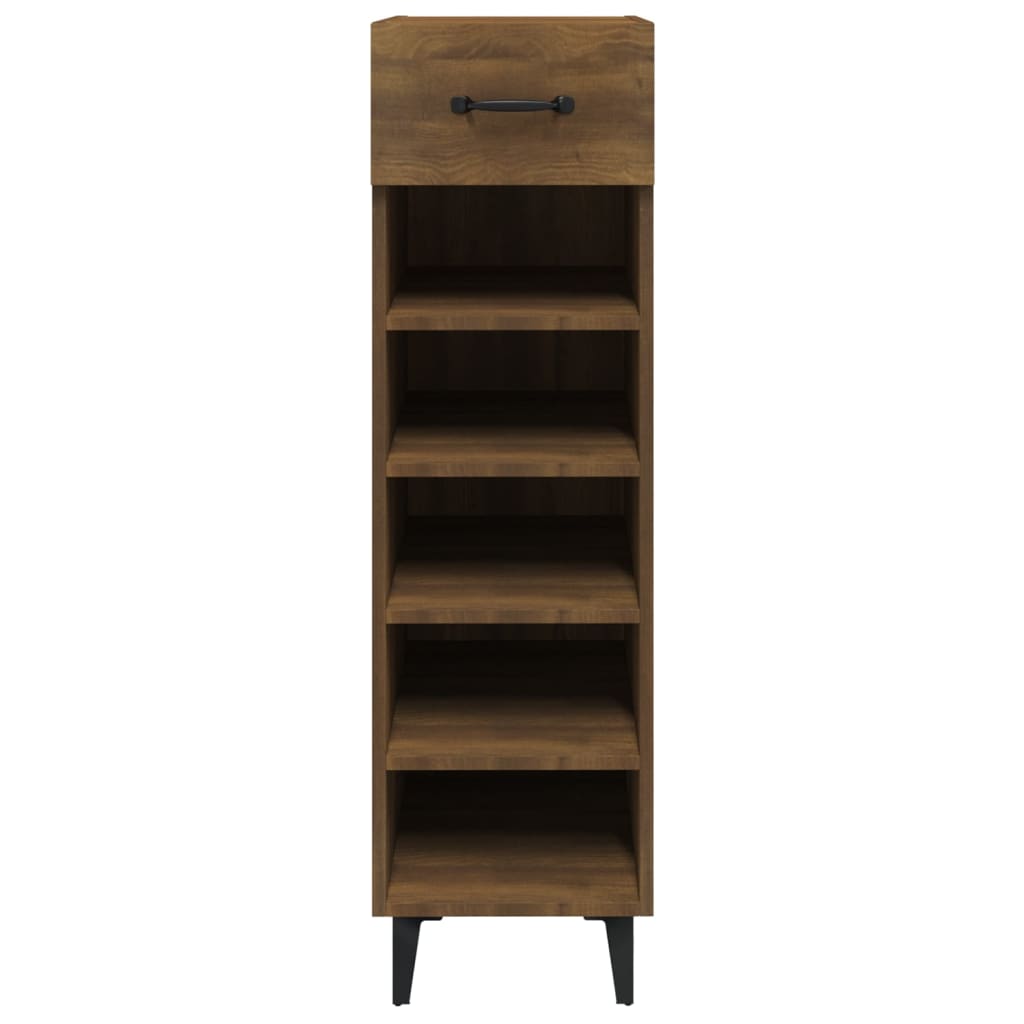 Schuhschrank Braun Eichen-Optik 30x35x105 cm Holzwerkstoff