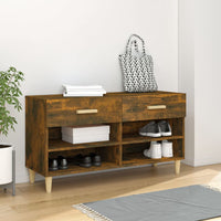Thumbnail for Schuhschrank Räuchereiche 102x35x55 cm Holzwerkstoff