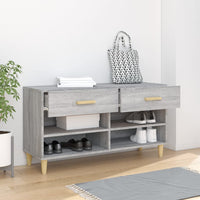 Thumbnail for Schuhschrank Grau Sonoma 102x35x55 cm Holzwerkstoff
