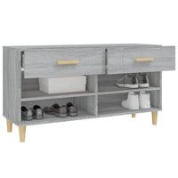 Thumbnail for Schuhschrank Grau Sonoma 102x35x55 cm Holzwerkstoff