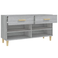 Thumbnail for Schuhschrank Grau Sonoma 102x35x55 cm Holzwerkstoff