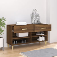 Thumbnail for Schuhschrank Braun Eichen-Optik 102x35x55 cm Holzwerkstoff