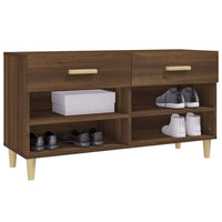 Thumbnail for Schuhschrank Braun Eichen-Optik 102x35x55 cm Holzwerkstoff