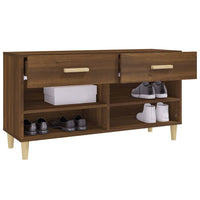 Thumbnail for Schuhschrank Braun Eichen-Optik 102x35x55 cm Holzwerkstoff