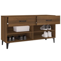 Thumbnail for Schuhschrank Braun Eichen-Optik 102x35x55 cm Holzwerkstoff