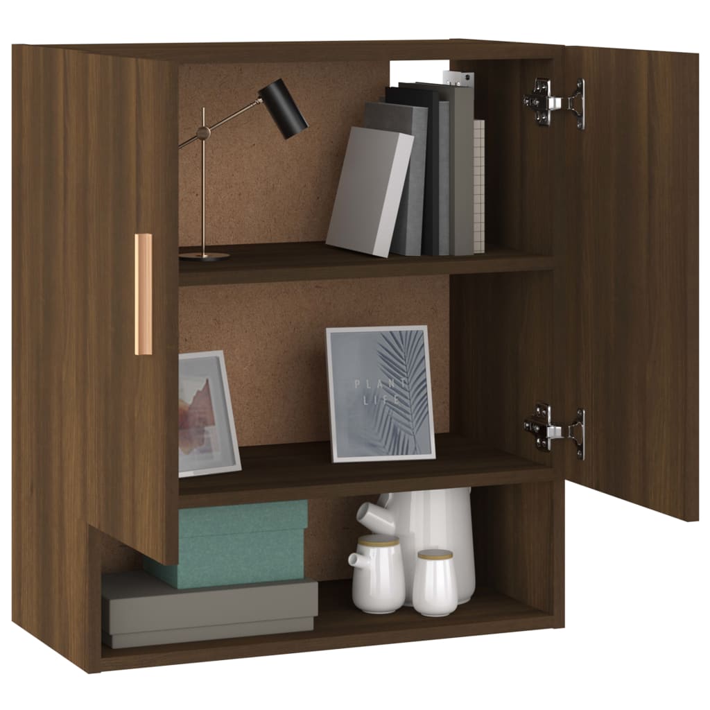 Wandschrank Braun Eichen-Optik 60x31x70 cm Holzwerkstoff