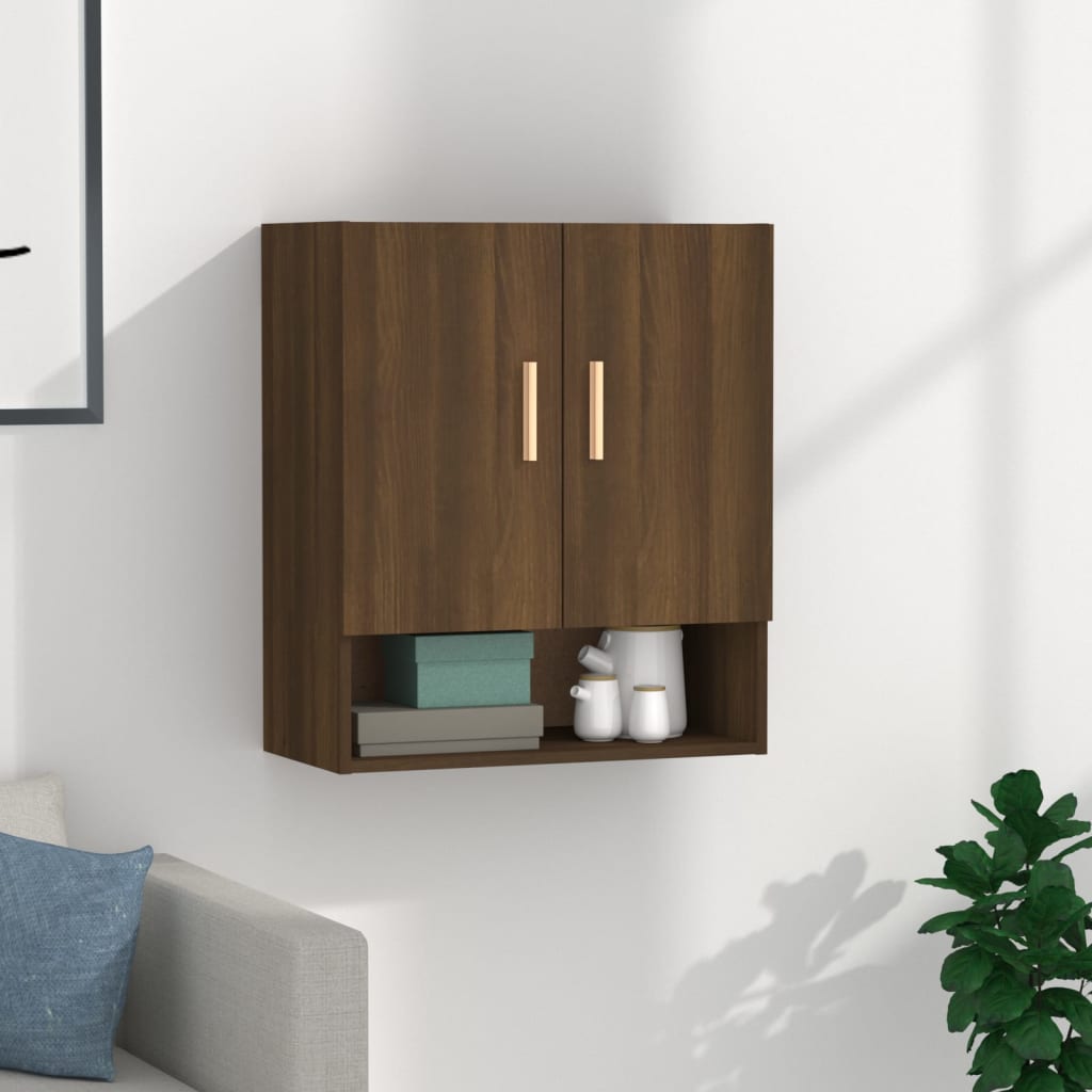 Wandschrank Braun Eichen-Optik 60x31x70 cm Holzwerkstoff