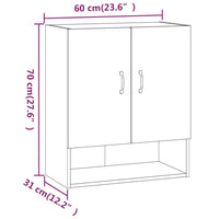 Thumbnail for Wandschrank Räuchereiche 60x31x70 cm Holzwerkstoff