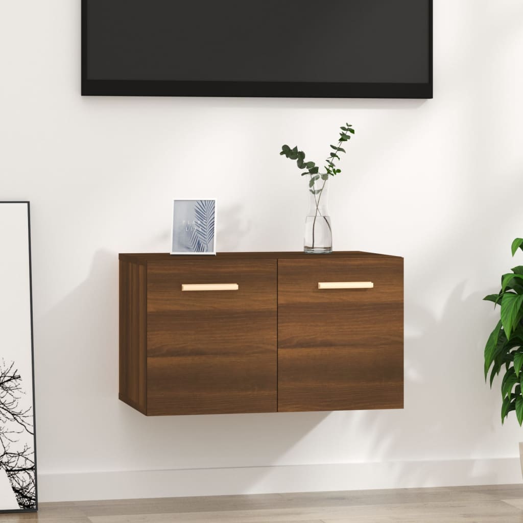 Wandschrank Braun Eichen-Optik 60x36,5x35 cm Holzwerkstoff