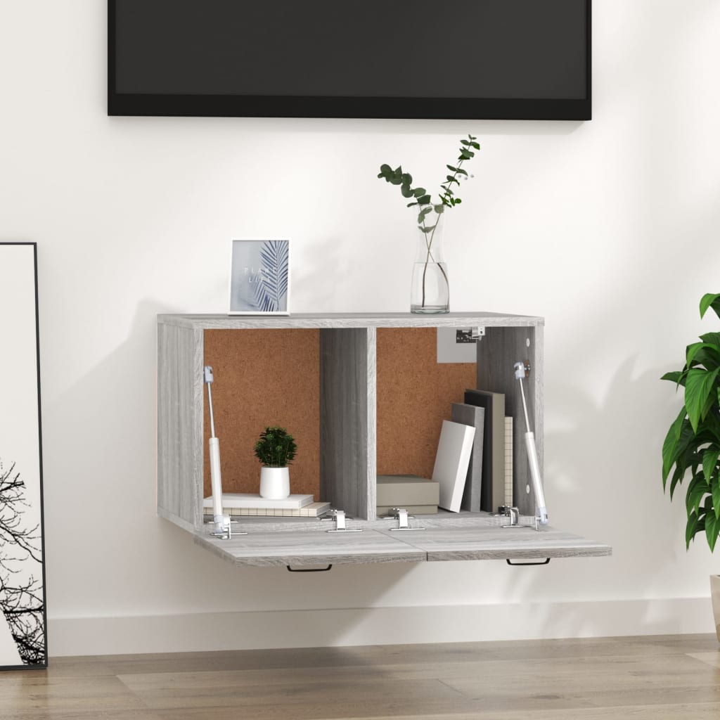 Wandschrank Grau Sonoma 60x36,5x35 cm Holzwerkstoff