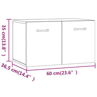 Thumbnail for Wandschrank Braun Eichen-Optik 60x36,5x35 cm Holzwerkstoff