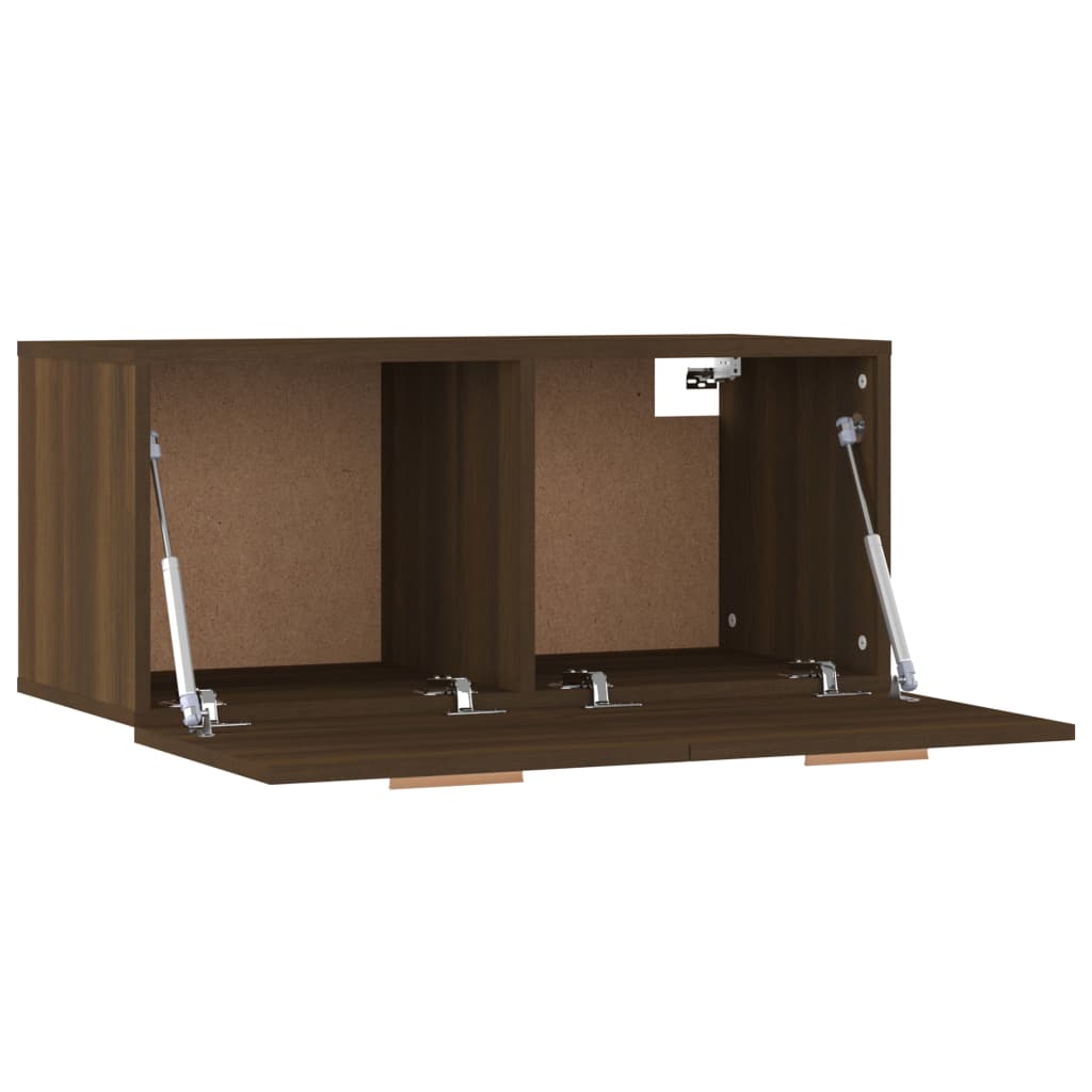 Wandschrank Braun Eiche 80x35x36,5 cm Holzwerkstoff