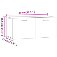 Thumbnail for Wandschrank Braun Eiche 80x35x36,5 cm Holzwerkstoff