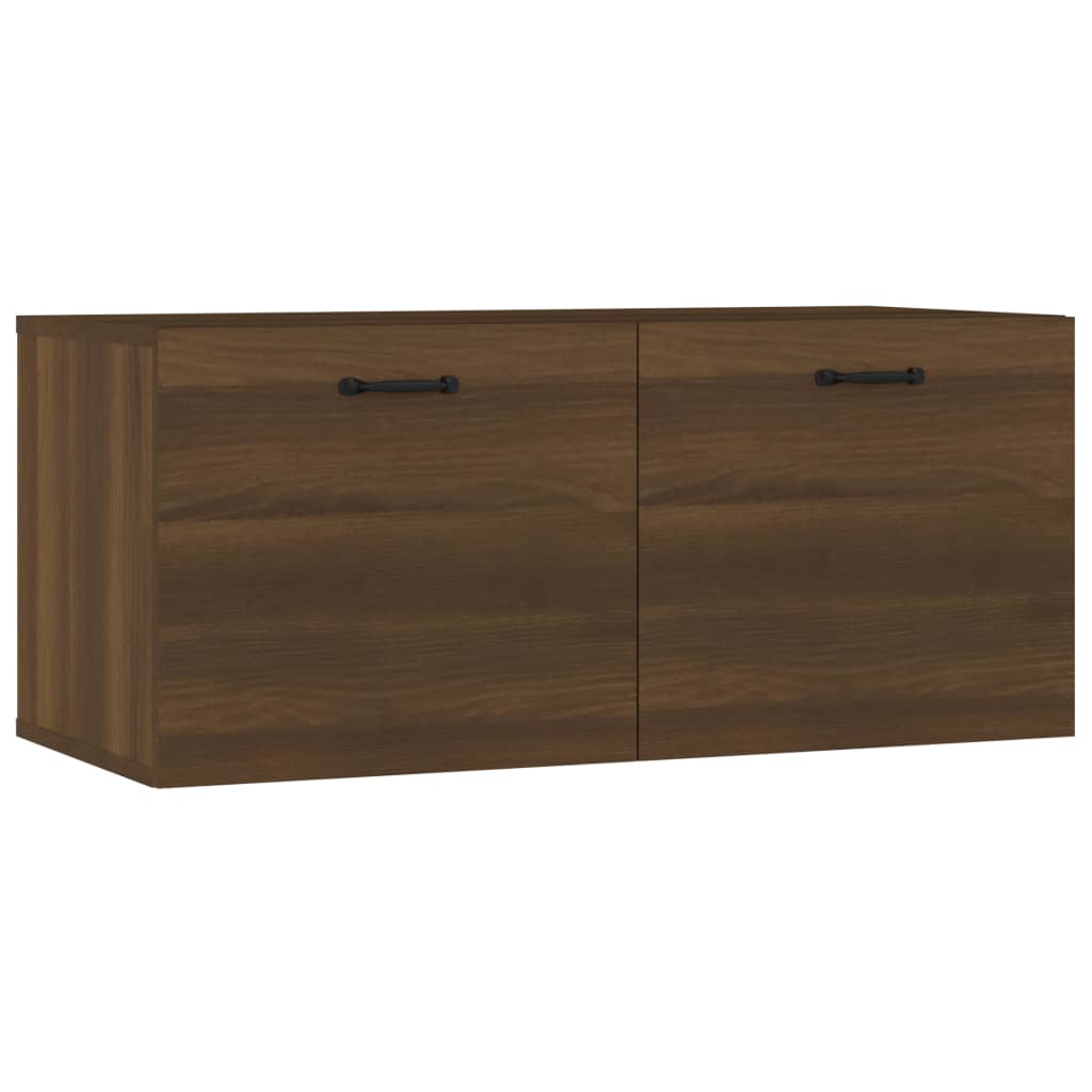 Wandschrank Braun Eichen-Optik 80x35x36,5 cm Holzwerkstoff