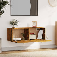 Thumbnail for Wandschrank Räuchereiche 100x36,5x35 cm Holzwerkstoff