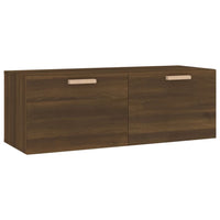 Thumbnail for Wandschrank Braun Eichen-Optik 100x36,5x35 cm Holzwerkstoff