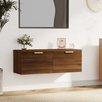 Thumbnail for Wandschrank Braun Eichen-Optik 100x36,5x35 cm Holzwerkstoff