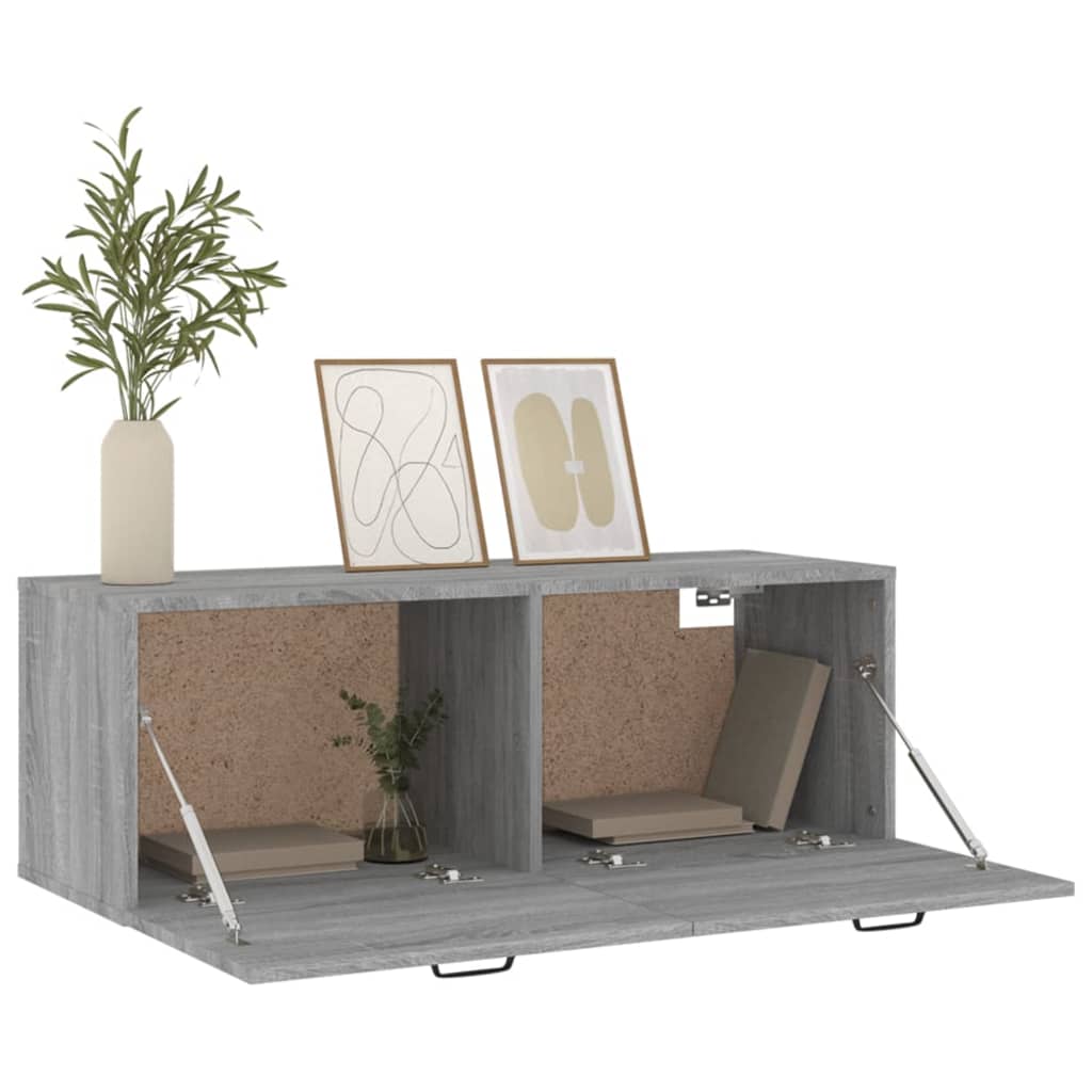 Wandschrank Grau Sonoma 100x36,5x35 cm Holzwerkstoff