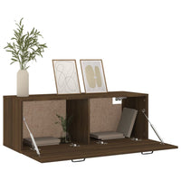 Thumbnail for Wandschrank Braun Eichen-Optik 100x36,5x35 cm Holzwerkstoff
