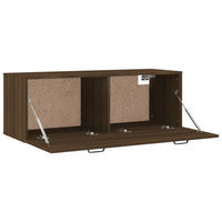 Thumbnail for Wandschrank Braun Eichen-Optik 100x36,5x35 cm Holzwerkstoff