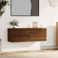 Thumbnail for Wandschrank Braun Eichen-Optik 100x36,5x35 cm Holzwerkstoff