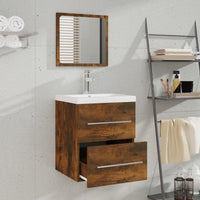 Thumbnail for Badschrank mit Spiegel Räuchereiche 41x38,5x48 cm