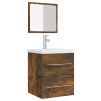 Thumbnail for Badschrank mit Spiegel Räuchereiche 41x38,5x48 cm
