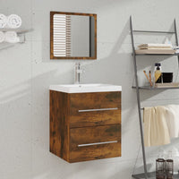 Thumbnail for Badschrank mit Spiegel Räuchereiche 41x38,5x48 cm
