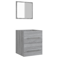 Thumbnail for Badschrank mit Spiegel Grau Sonoma 41x38,5x48 cm
