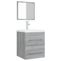 Thumbnail for Badschrank mit Spiegel Grau Sonoma 41x38,5x48 cm