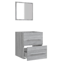 Thumbnail for Badschrank mit Spiegel Grau Sonoma 41x38,5x48 cm