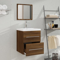 Thumbnail for Badschrank mit Spiegel Braun Eichen-Optik 41x38,5x48 cm