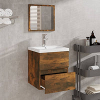 Thumbnail for Badschrank mit Spiegel Räuchereiche Holzwerkstoff