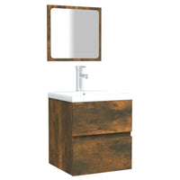 Thumbnail for Badschrank mit Spiegel Räuchereiche Holzwerkstoff